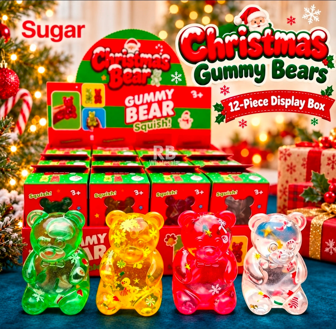 12PC Christmas Sugar Gummy Bears 🐻