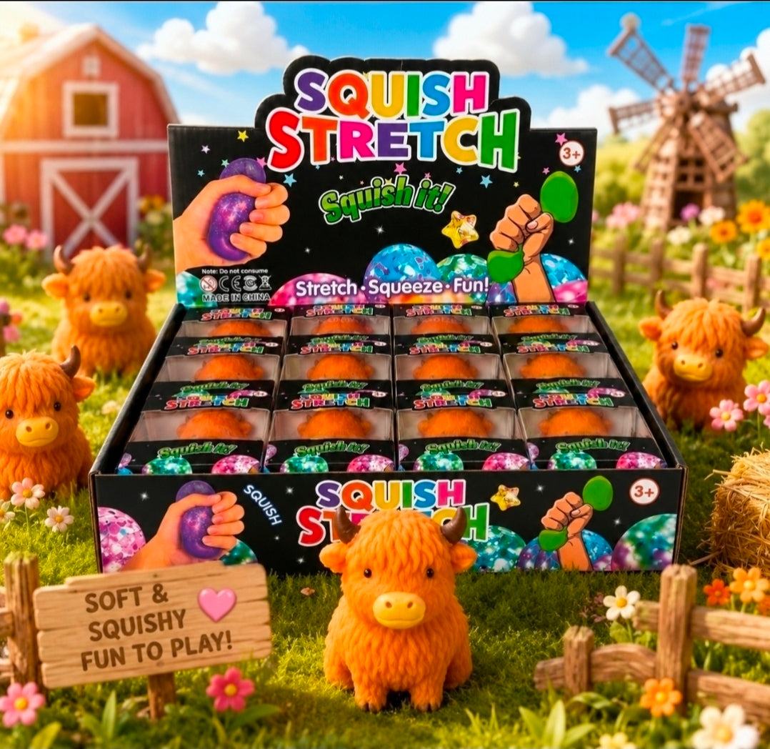 12pc Squishy Highland Cow