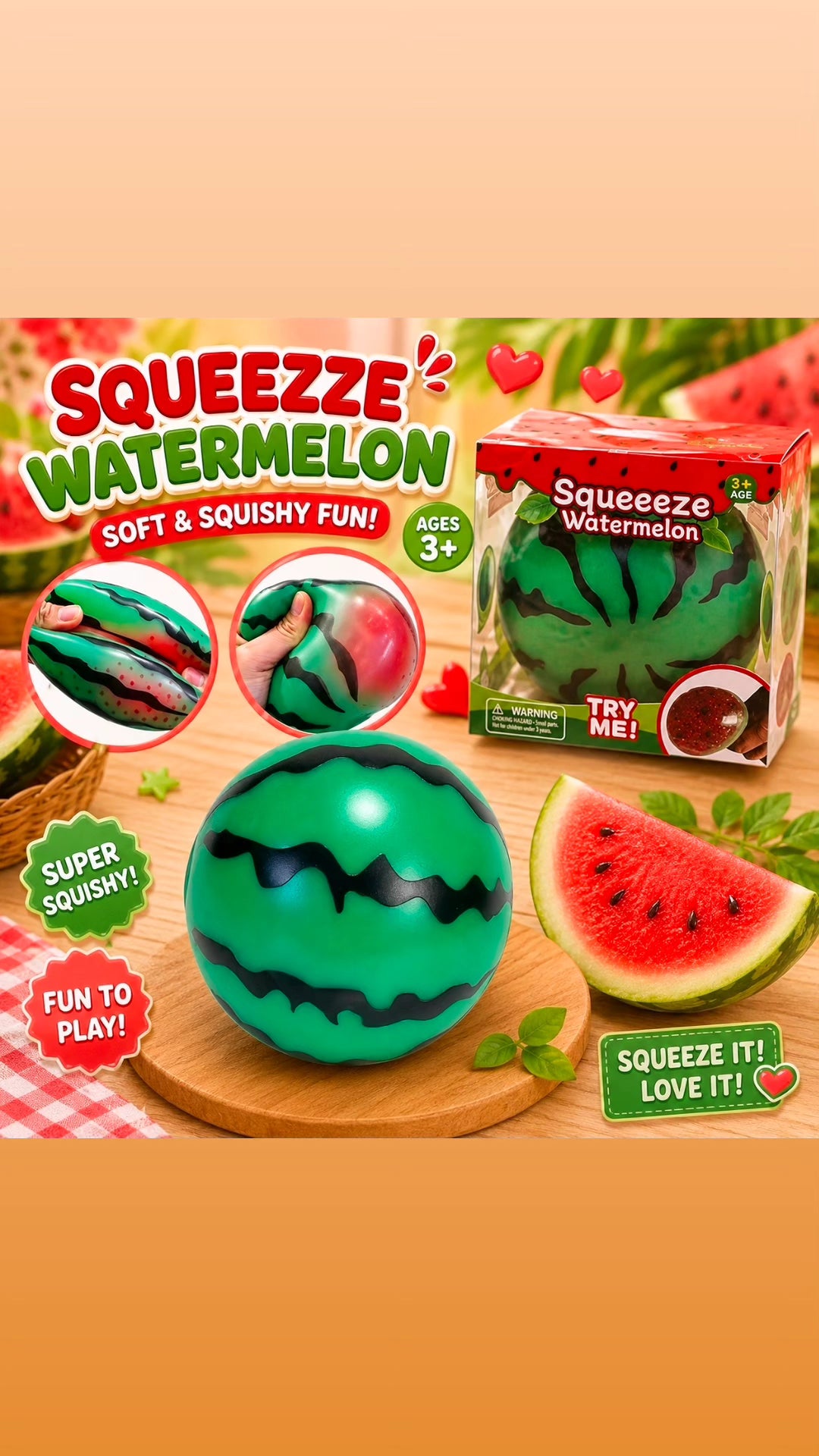 6pc Medium Watermelon