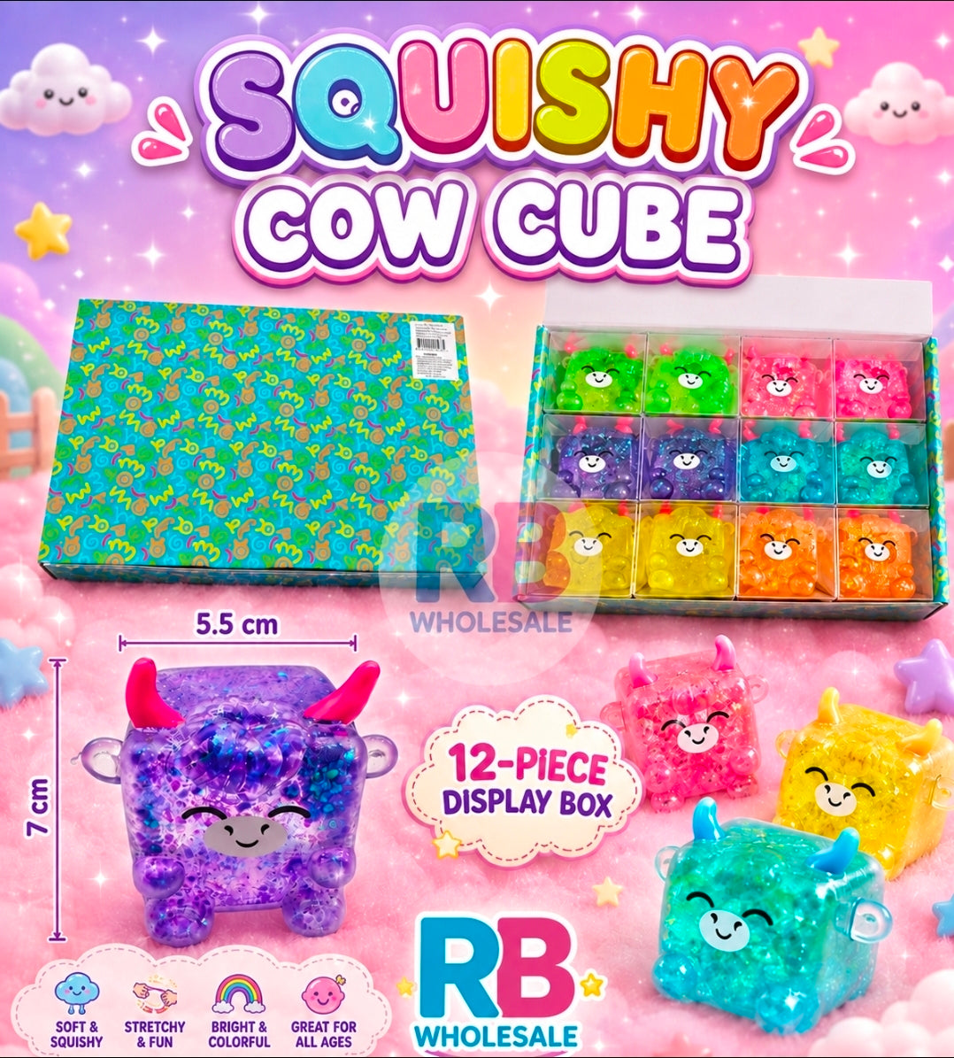 12pc Cow Sugar Cube