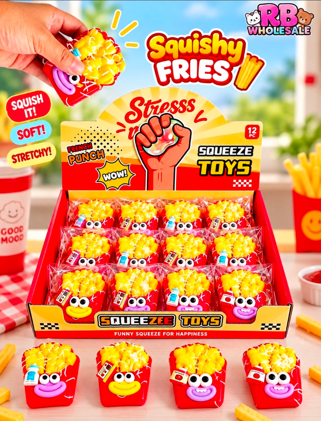 12PC CUTE FACE FRIES 🍟