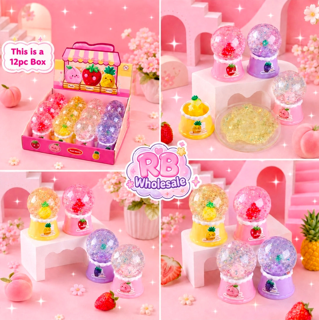 12pc Fruity Snow Globe Slime