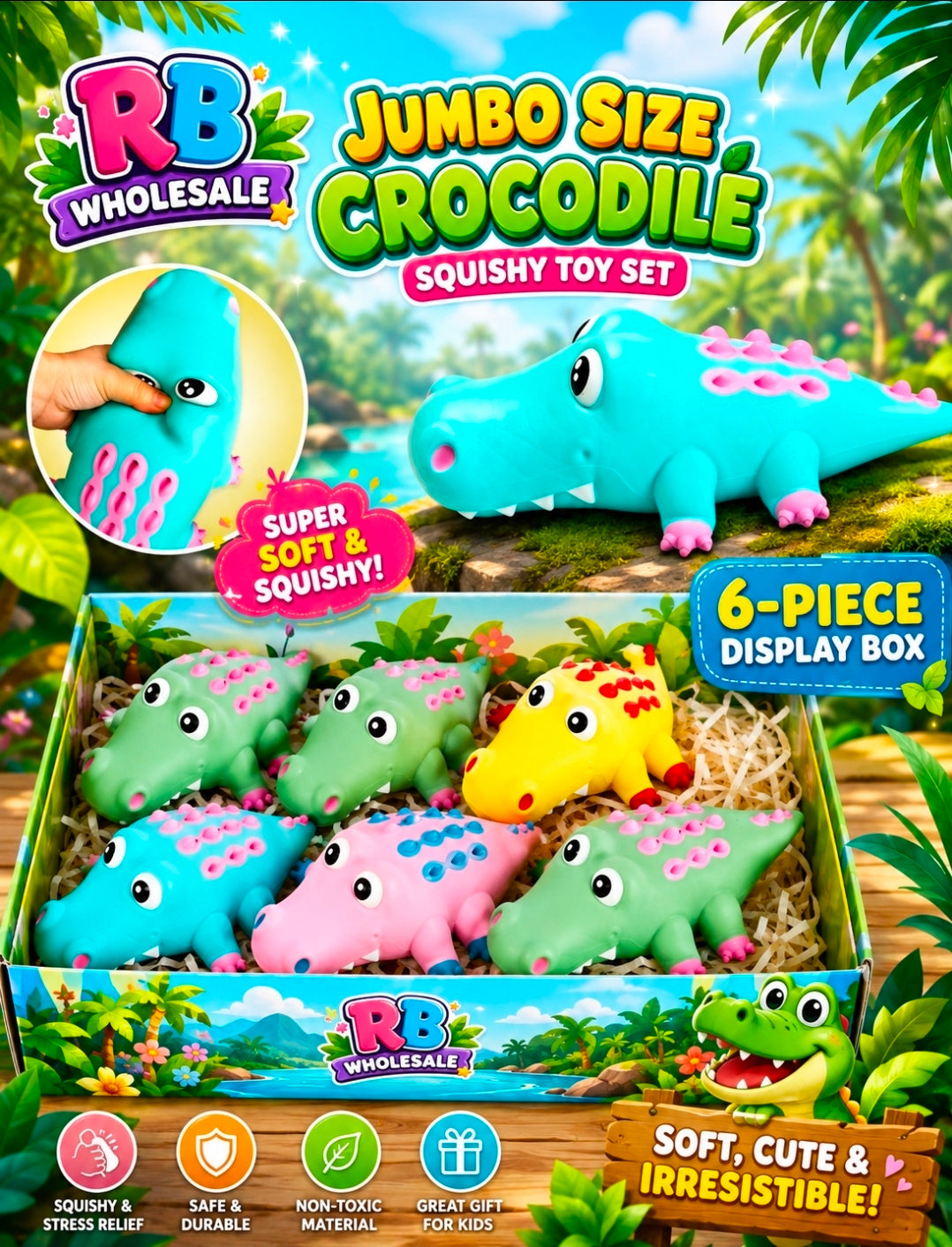 6pc Jumbo Crocodile🐊