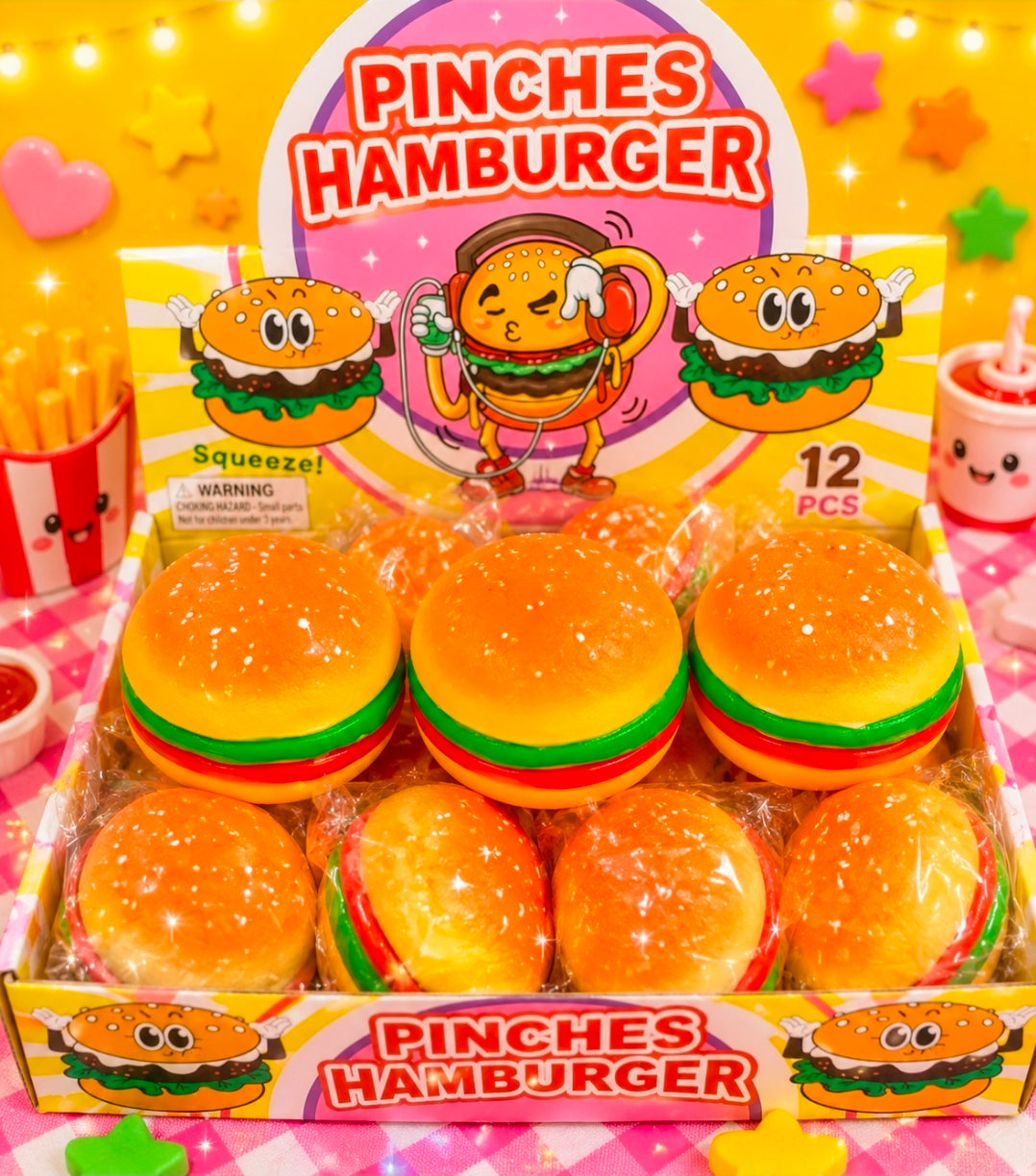 12PC BOX SQUISHY BURGER