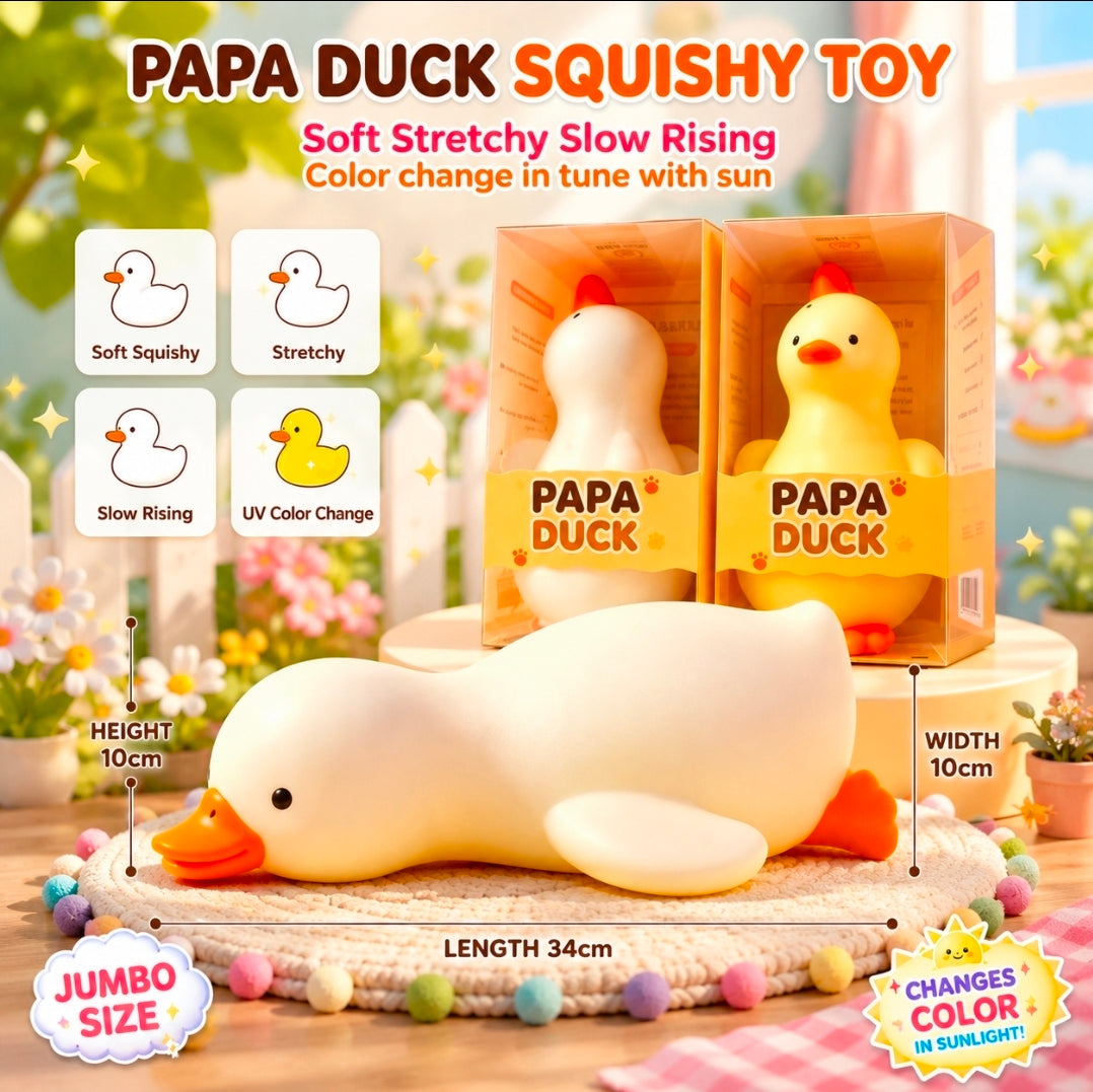 3PC White Changing Color Papa Duck