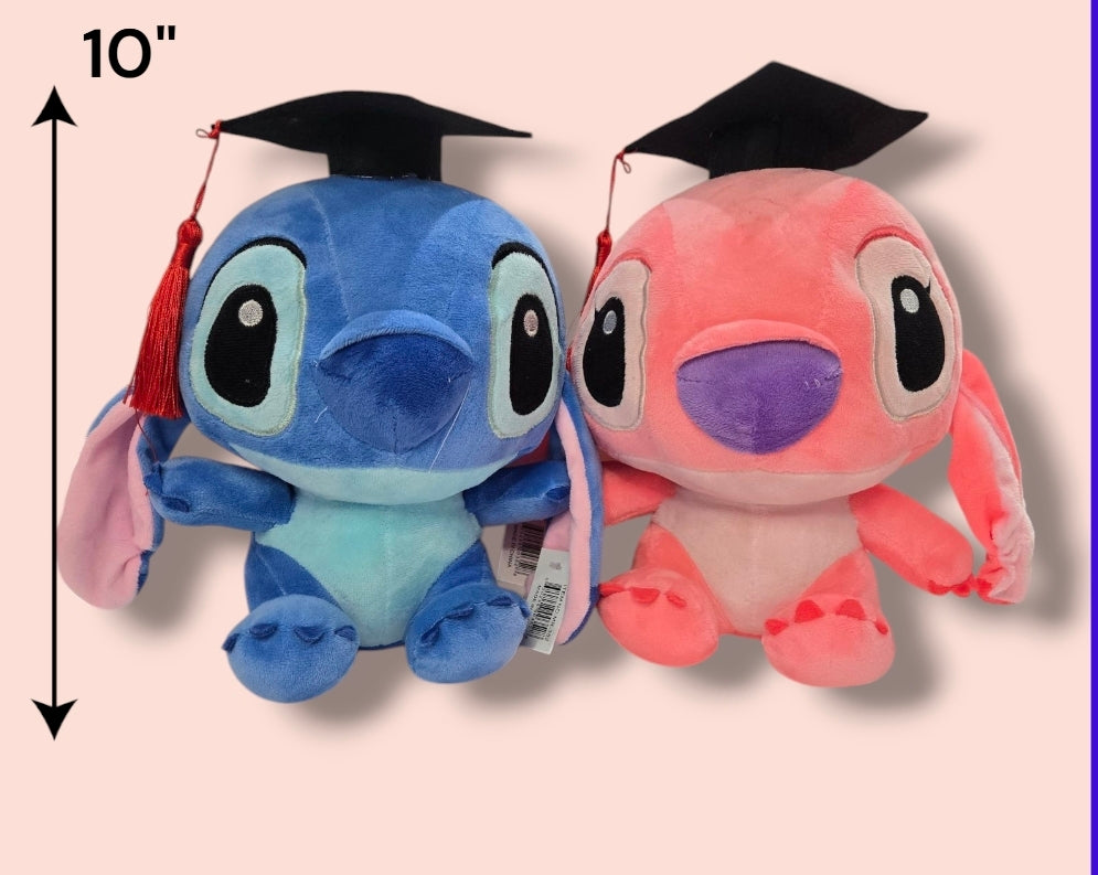 10" Graduation blue or pink plush