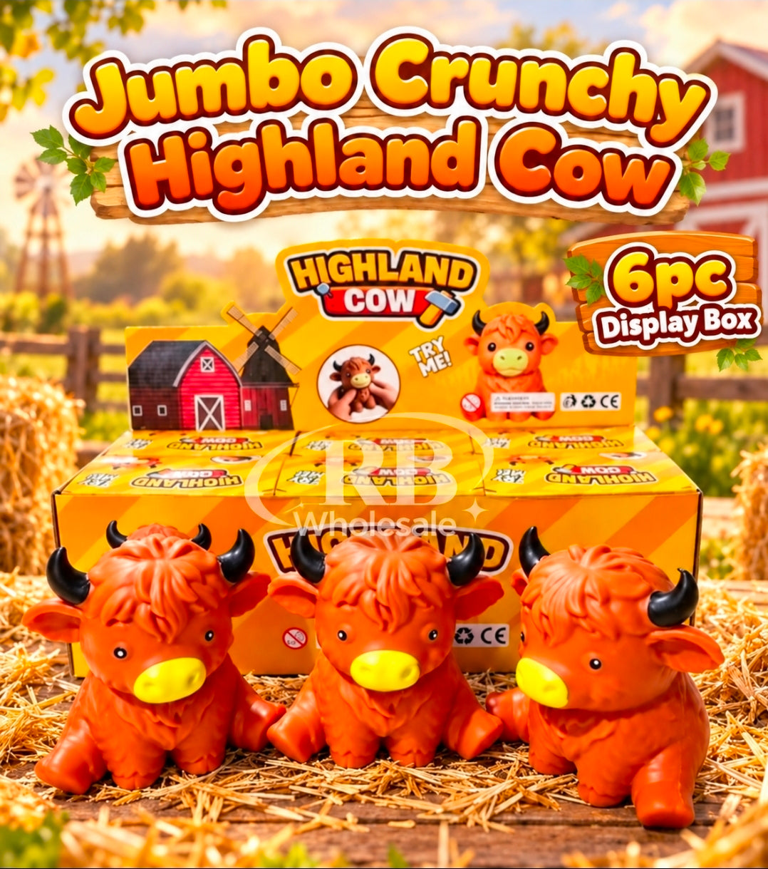 6PC Jumbo Crunchy Highland Cow 🐄