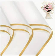 WHITE & GOLD FLORAL PAPER